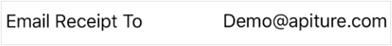 Screenshot example of 'Email Receipt To' field with email address